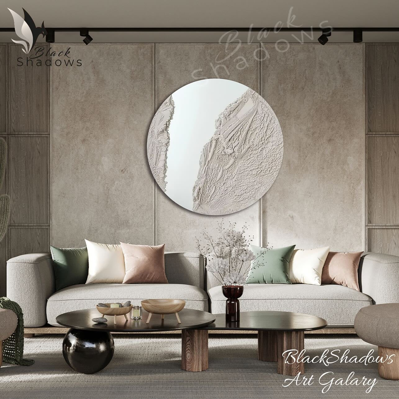 Hand crafted Circle mirrors 735