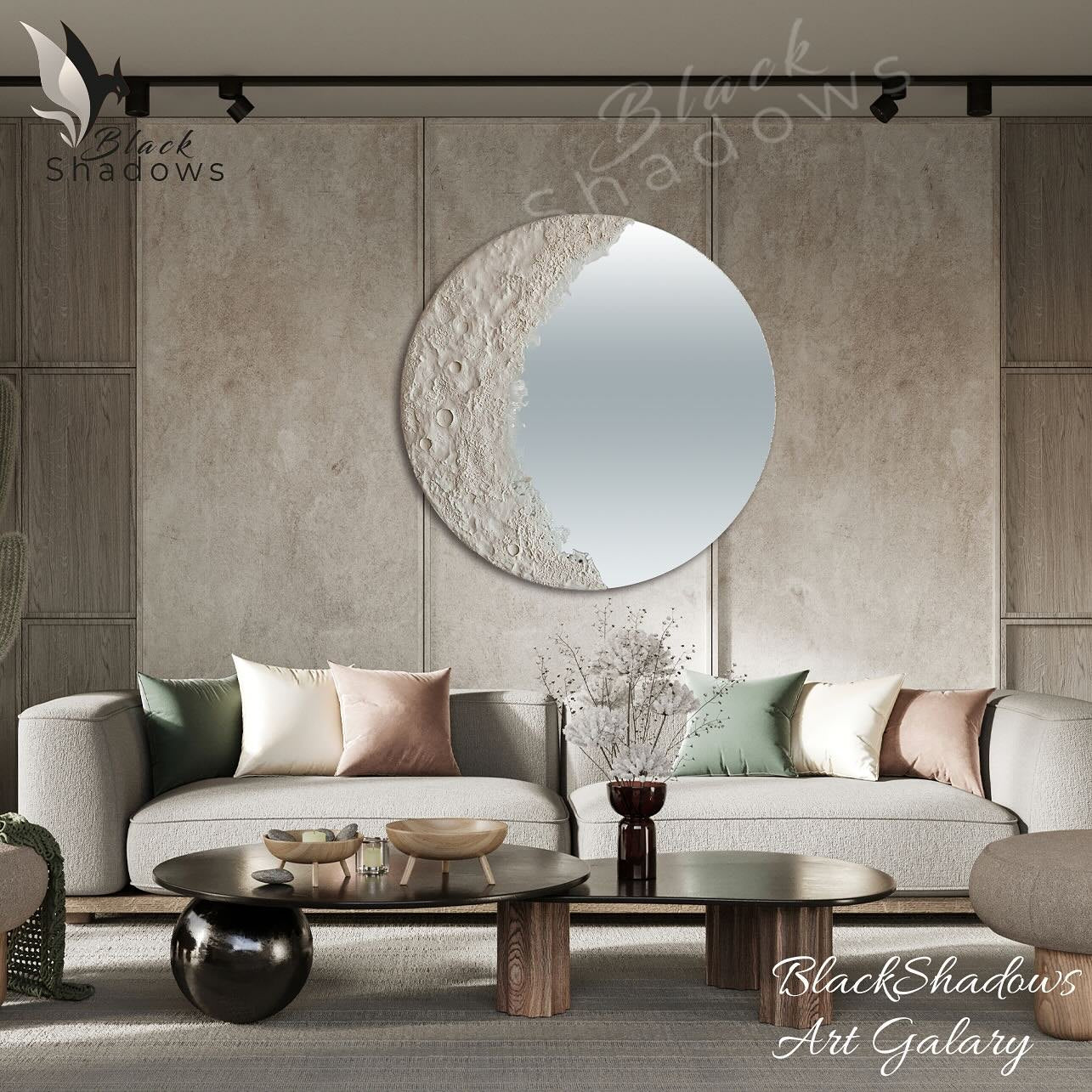 Hand crafted Circle mirrors 735