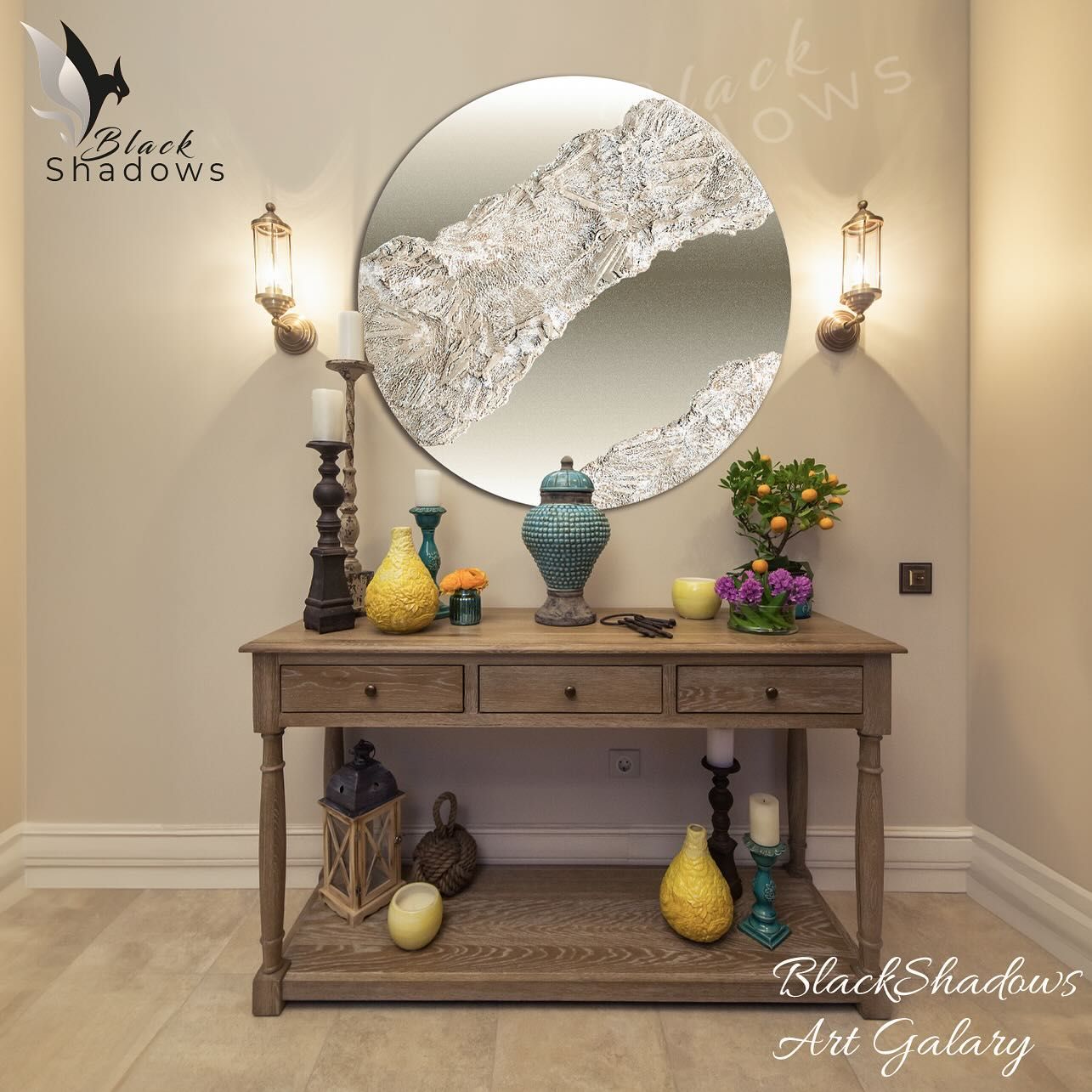 Hand crafted Circle mirrors 735