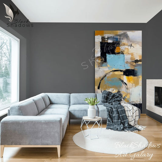Modern Abstract Vertical Canvas 1503